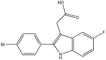 [2-(4-bromophenyl)-5-fluoro-1H-indol-3-yl]acetic acid Structure