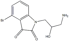 1-(3-amino-2-hydroxypropyl)-4-bromo-2,3-dihydro-1H-indole-2,3-dione Structure