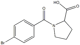1-(4-bromobenzoyl)pyrrolidine-2-carboxylic acid Structure