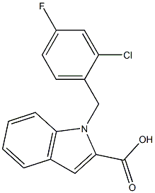 1-[(2-chloro-4-fluorophenyl)methyl]-1H-indole-2-carboxylic acid