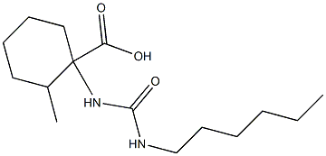 1-[(hexylcarbamoyl)amino]-2-methylcyclohexane-1-carboxylic acid|