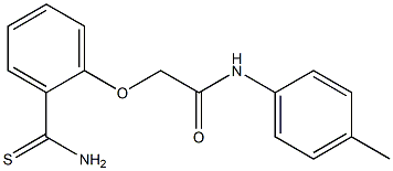 2-(2-carbamothioylphenoxy)-N-(4-methylphenyl)acetamide Structure