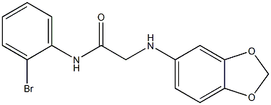 2-(2H-1,3-benzodioxol-5-ylamino)-N-(2-bromophenyl)acetamide Structure