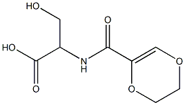 2-(5,6-dihydro-1,4-dioxin-2-ylformamido)-3-hydroxypropanoic acid
