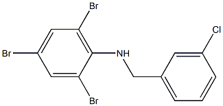 2,4,6-tribromo-N-[(3-chlorophenyl)methyl]aniline Structure