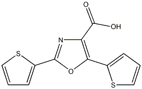 2,5-bis(thiophen-2-yl)-1,3-oxazole-4-carboxylic acid Structure