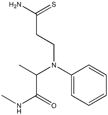 2-[(2-carbamothioylethyl)(phenyl)amino]-N-methylpropanamide