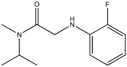 2-[(2-fluorophenyl)amino]-N-methyl-N-(propan-2-yl)acetamide