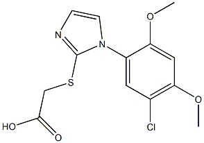 2-{[1-(5-chloro-2,4-dimethoxyphenyl)-1H-imidazol-2-yl]sulfanyl}acetic acid