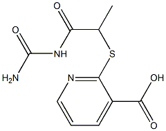 2-{[1-(carbamoylamino)-1-oxopropan-2-yl]sulfanyl}pyridine-3-carboxylic acid
