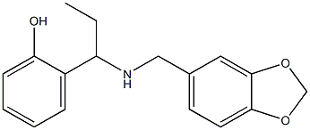 2-{1-[(2H-1,3-benzodioxol-5-ylmethyl)amino]propyl}phenol Structure