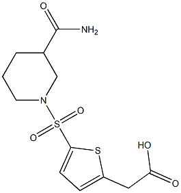 2-{5-[(3-carbamoylpiperidine-1-)sulfonyl]thiophen-2-yl}acetic acid