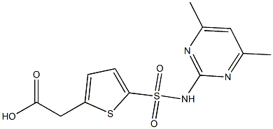 2-{5-[(4,6-dimethylpyrimidin-2-yl)sulfamoyl]thiophen-2-yl}acetic acid