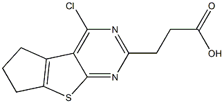 3-(4-chloro-6,7-dihydro-5H-cyclopenta[4,5]thieno[2,3-d]pyrimidin-2-yl)propanoic acid