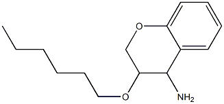3-(hexyloxy)-3,4-dihydro-2H-1-benzopyran-4-amine