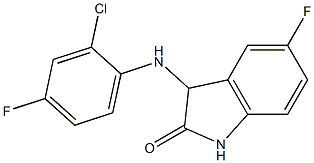 3-[(2-chloro-4-fluorophenyl)amino]-5-fluoro-2,3-dihydro-1H-indol-2-one