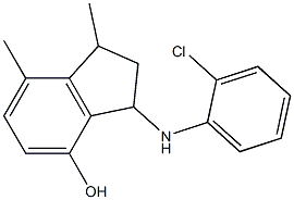 3-[(2-chlorophenyl)amino]-1,7-dimethyl-2,3-dihydro-1H-inden-4-ol Structure