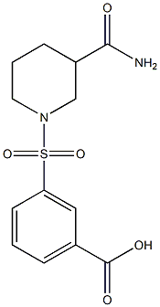 3-[(3-carbamoylpiperidine-1-)sulfonyl]benzoic acid