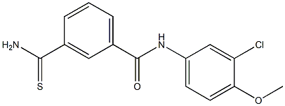 3-carbamothioyl-N-(3-chloro-4-methoxyphenyl)benzamide 结构式