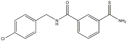 3-carbamothioyl-N-[(4-chlorophenyl)methyl]benzamide