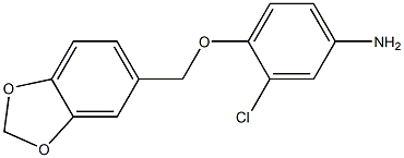 4-(2H-1,3-benzodioxol-5-ylmethoxy)-3-chloroaniline Structure