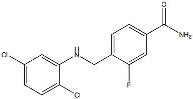 4-{[(2,5-dichlorophenyl)amino]methyl}-3-fluorobenzamide
