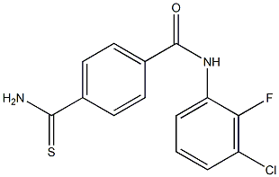 4-carbamothioyl-N-(3-chloro-2-fluorophenyl)benzamide Structure