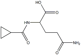 4-carbamoyl-2-(cyclopropylformamido)butanoic acid Structure