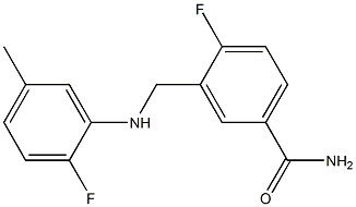 4-fluoro-3-{[(2-fluoro-5-methylphenyl)amino]methyl}benzamide