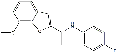 4-fluoro-N-[1-(7-methoxy-1-benzofuran-2-yl)ethyl]aniline