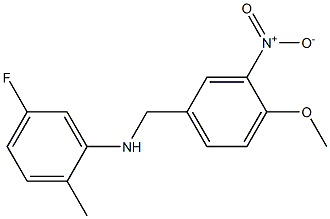 5-fluoro-N-[(4-methoxy-3-nitrophenyl)methyl]-2-methylaniline