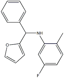5-fluoro-N-[furan-2-yl(phenyl)methyl]-2-methylaniline