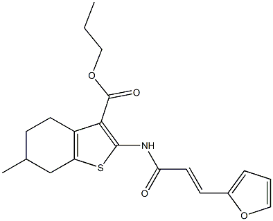 propyl 2-{[3-(2-furyl)acryloyl]amino}-6-methyl-4,5,6,7-tetrahydro-1-benzothiophene-3-carboxylate