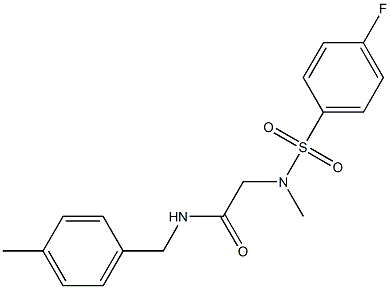 2-[[(4-fluorophenyl)sulfonyl](methyl)amino]-N-(4-methylbenzyl)acetamide