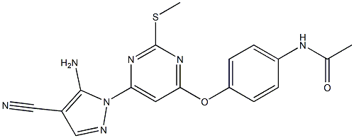 N-(4-{[6-(5-amino-4-cyano-1H-pyrazol-1-yl)-2-(methylsulfanyl)pyrimidin-4-yl]oxy}phenyl)acetamide