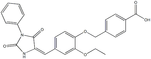 4-({4-[(2,5-dioxo-1-phenyl-4-imidazolidinylidene)methyl]-2-ethoxyphenoxy}methyl)benzoic acid