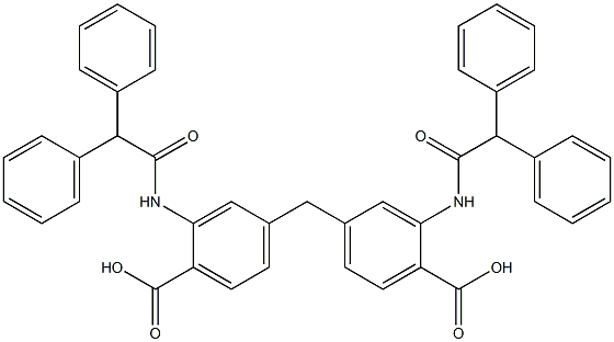 4-{4-carboxy-3-[(diphenylacetyl)amino]benzyl}-2-[(diphenylacetyl)amino]benzoic acid