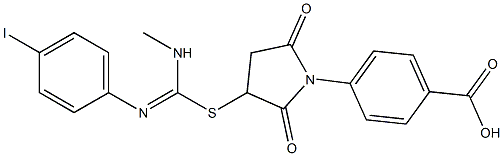 4-(3-{[[(4-iodophenyl)imino](methylamino)methyl]sulfanyl}-2,5-dioxo-1-pyrrolidinyl)benzoic acid