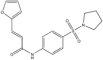 (E)-3-(2-furyl)-N-[4-(1-pyrrolidinylsulfonyl)phenyl]-2-propenamide