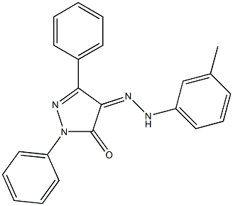 1,3-diphenyl-1H-pyrazole-4,5-dione 4-[N-(3-methylphenyl)hydrazone] Structure