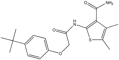 2-({2-[4-(tert-butyl)phenoxy]acetyl}amino)-4,5-dimethyl-3-thiophenecarboxamide