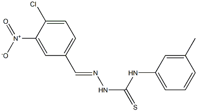 2-[(E)-(4-chloro-3-nitrophenyl)methylidene]-N-(3-methylphenyl)-1-hydrazinecarbothioamide 结构式