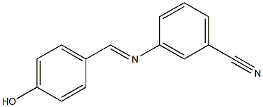3-{[(E)-(4-hydroxyphenyl)methylidene]amino}benzonitrile 结构式