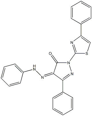 3-phenyl-1-(4-phenyl-1,3-thiazol-2-yl)-1H-pyrazole-4,5-dione 4-(N-phenylhydrazone)