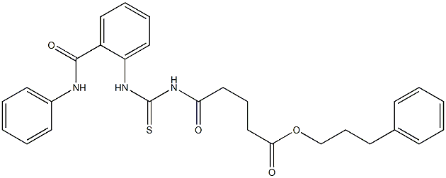 3-phenylpropyl 5-({[2-(anilinocarbonyl)anilino]carbothioyl}amino)-5-oxopentanoate
