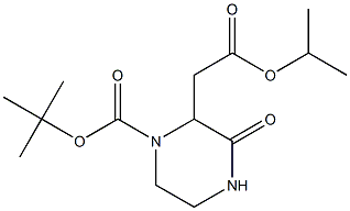 tert-butyl 2-(2-isopropoxy-2-oxoethyl)-3-oxo-1-piperazinecarboxylate Struktur