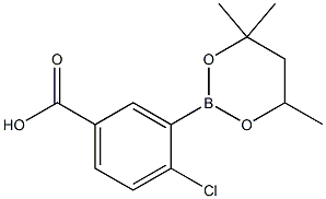 4-Chloro-3-(4,4,6-trimethyl-1,3,2-dioxaborinan-2-yl)benzoic acid Structure