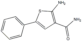 2-氨基-5-苯基-3-噻吩甲酰胺 结构式