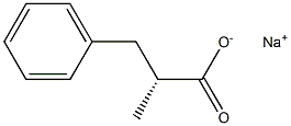 [R,(-)]-α-メチルヒドロけい皮酸ナトリウム 化学構造式