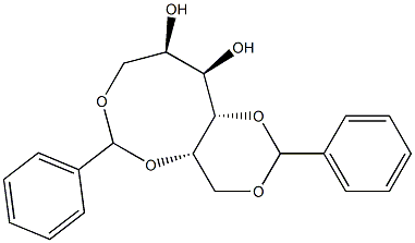 1-O,3-O:2-O,6-O-Dibenzylidene-D-glucitol Struktur